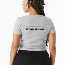 Load image into Gallery viewer, Fitzness Running Flag Cropped Tee for Women