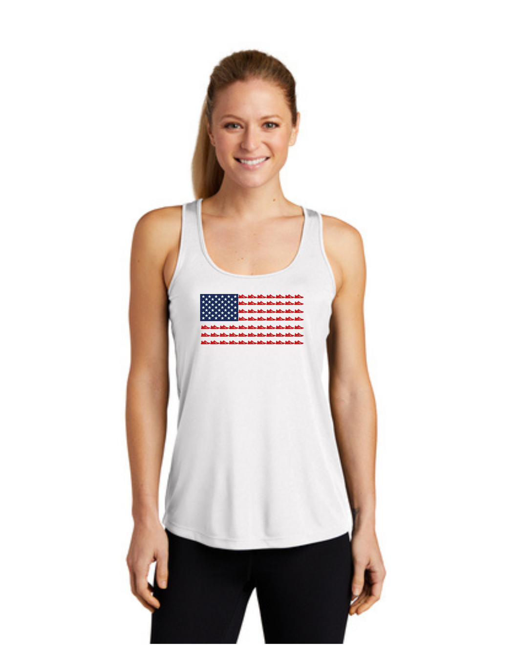 Running Star American Flag  Singlet Tank Top for Women