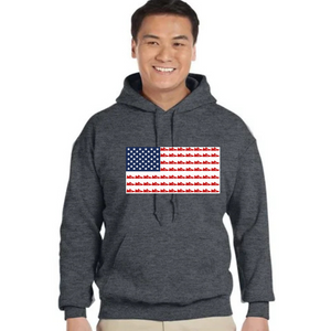 Running Star American Flag Hoodie - Unisex