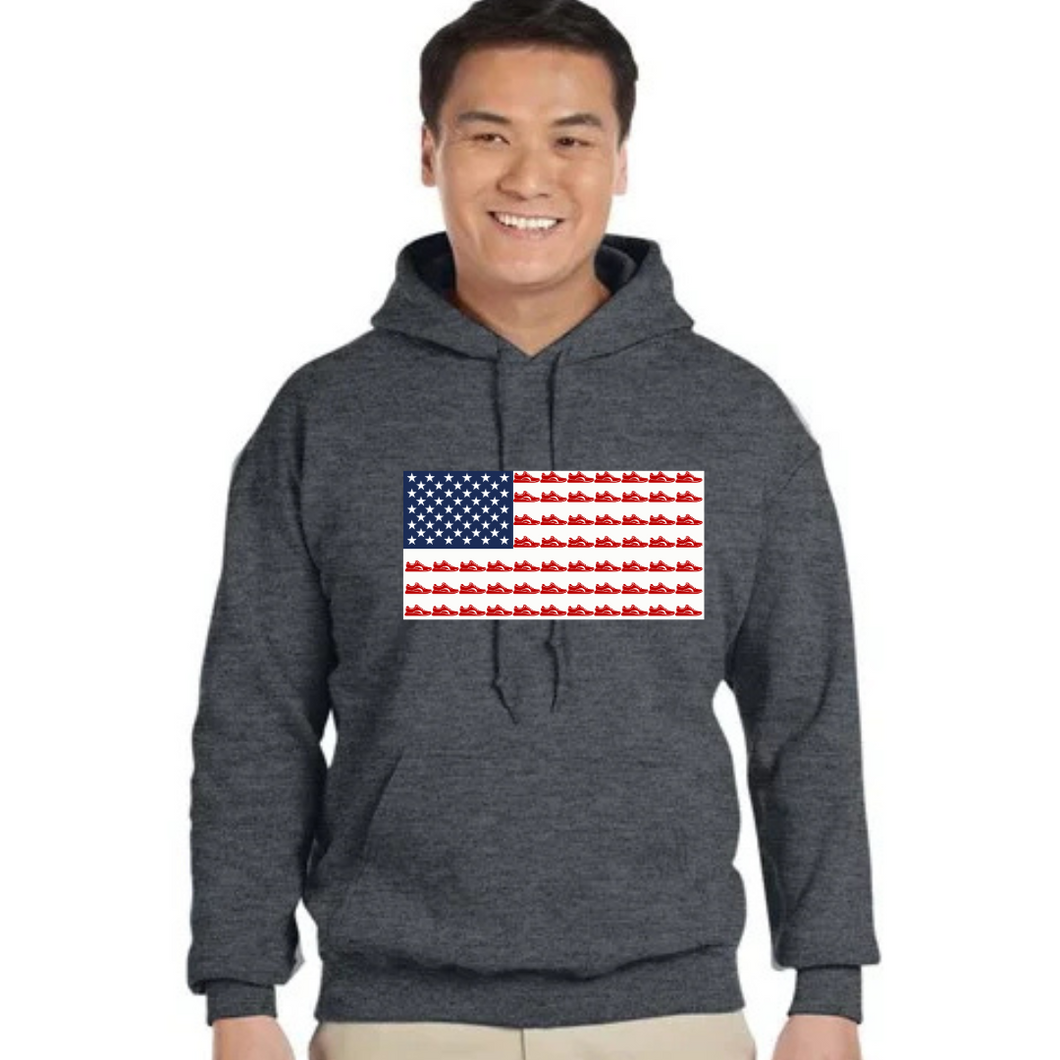 Running Star American Flag Hoodie - Unisex